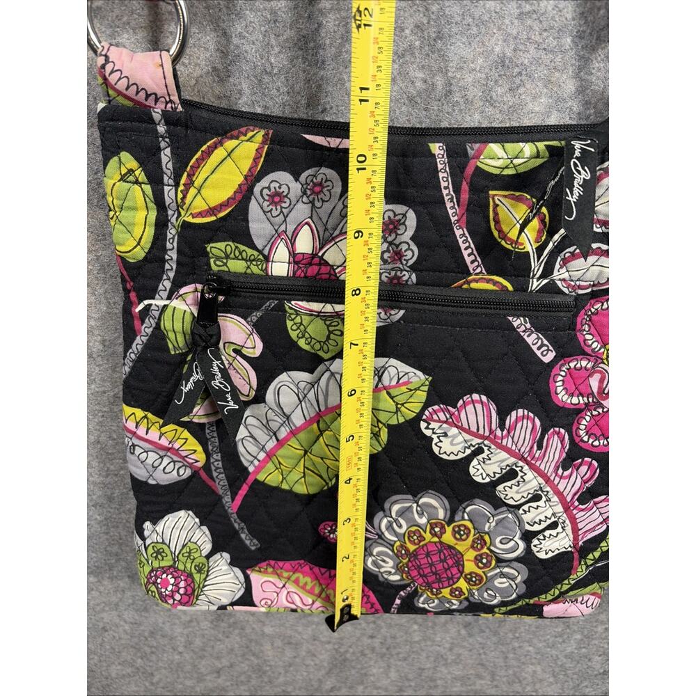 Vera Bradley Moon Blooms Triple Zip Hipster Crossbody Shoulder Bag Purse - Picture 7 of 13